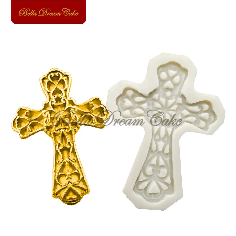 3D крест силиконовые формы для пасхи Хэллоуин Sugarcraft торта шоколадный помадка