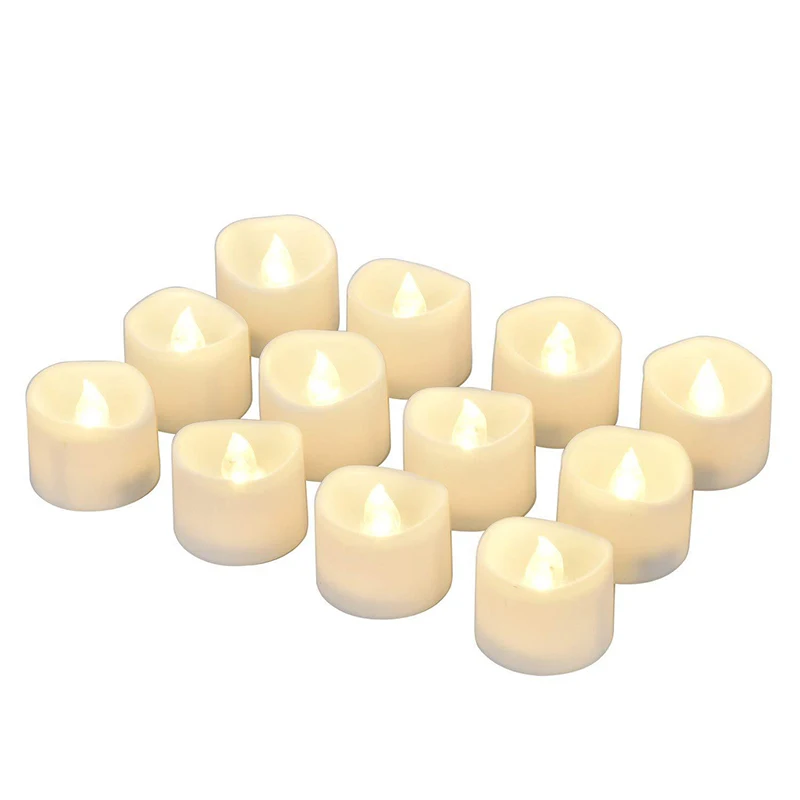 1Piece Artificial Led Candle Flickering Flame Tealight Flameless Electric Tea Light for Gift Home Decoration | Дом и сад