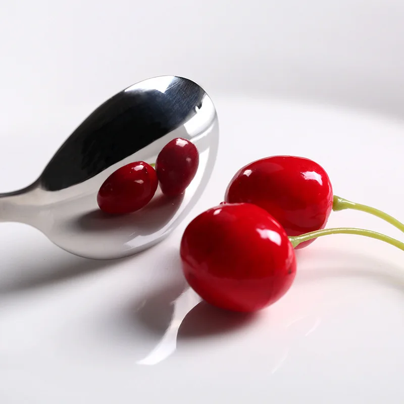 2 шт./компл. ложка из нержавеющей стали десертная кофейная круглая для