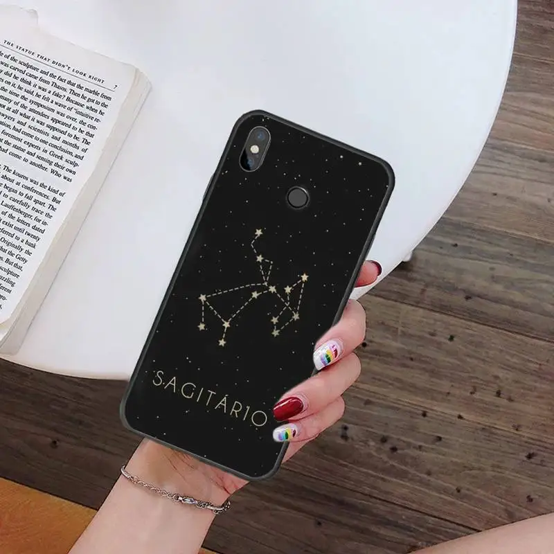 

12 constellations zodiac signs Phone Case For Xiaomi Redmi 7 9t 9se k20 mi8 max3 lite 9 note 8 9s 10 pro Soft Silicone Shell