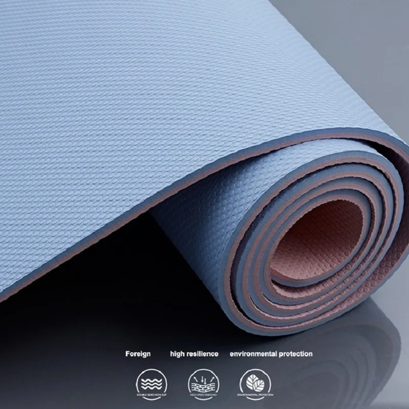 

8mm TPE Yoga Mat Hit The Colors Design Non Slip Carpet Mat For Beginner Environmental Fitness Gymnastics Mats and Pilates