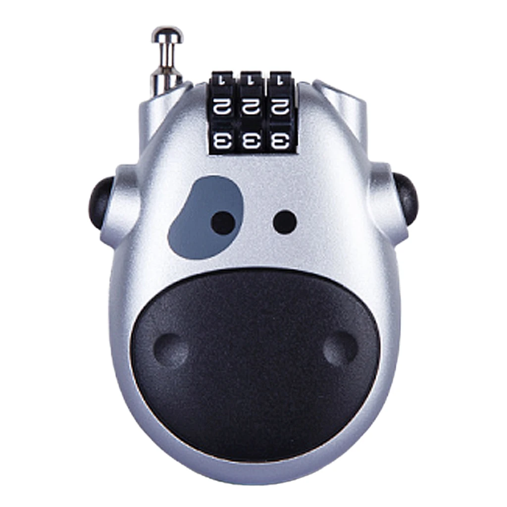 

Motorcycle Helmet Code Combination Lock Retractable Steel Cable Wire Security