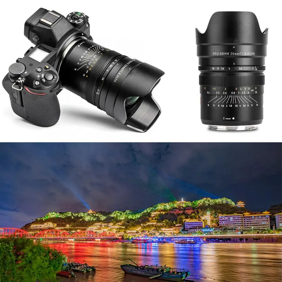 Lentes VILTROX 20 мм F1.8 полная Рамка Ручной объектив подходит для Z6 Z7 камеры s Камеры len