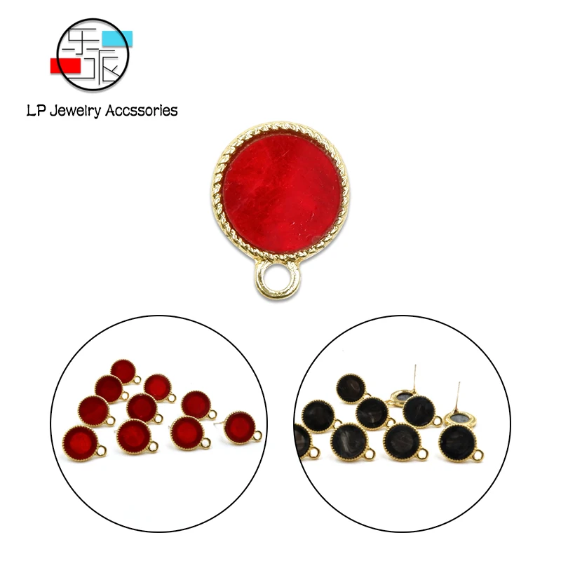 10 шт./лот круглые акриловые серьги гвоздики для женщин изготовление бижутерии
