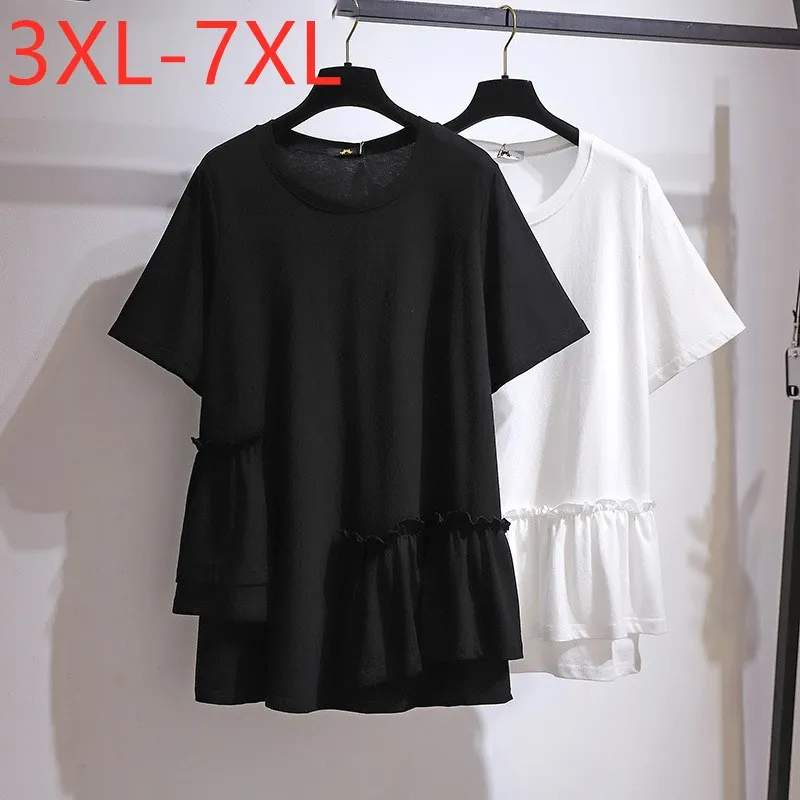 

Женский свободный топ с коротким рукавом, размеры 3XL 4XL 5XL 6XL 7XL