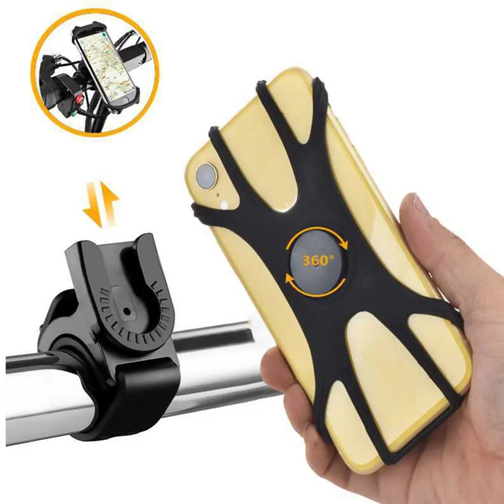 

Bicycle Mobile Phone Holder Removable Motorcycle Bicycle Anti-Shake Bike Mount 360 Rotation For 4.5-7.0 Inch Smartphone