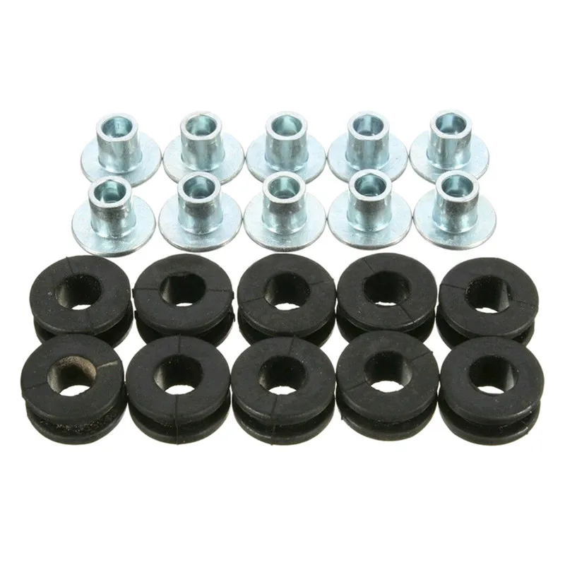 

10Pcs Motorcycle Rubber Grommets Bolt Assortment Kits For Honda For Yamaha For Suzuki Fairing Bolts Pressure Relief Cushion Kit