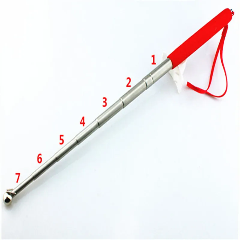 

free shipping 1.2m professional telescopic pointer pointer coach baton teacher teaching guides in stainless steel flag pole