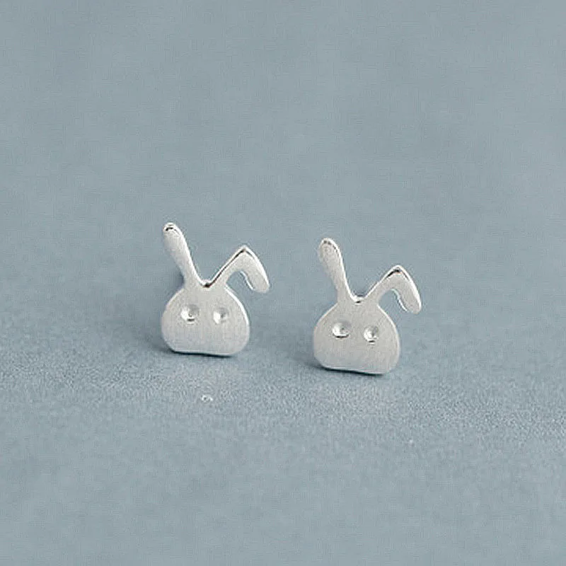 

Exquisite Women's Silver Colour Stainless Steel Stud Earrings Lovely Rabbit Stud Earrings Party Jewelry Valentine's Day Gift