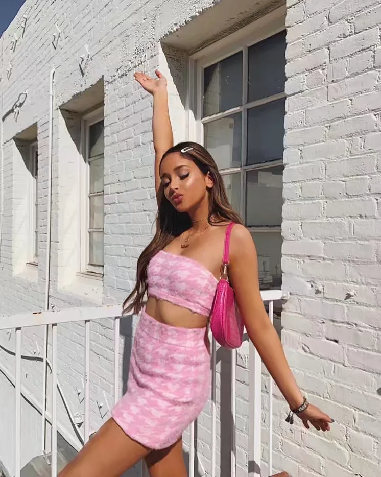 Осенний однобортный пуговицы в стиле ретро ворсистый розовый кардиган Корейская