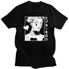 Новинка, футболка Hunter X Hunter, Мужская футболка с коротким рукавом из 100% хлопка, повседневная японская аниме-манга, футболка Hisoka Morow, одежда