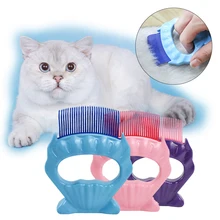 Шерсть домашних животных Deshedding Кисть гребень с рисунком собачки