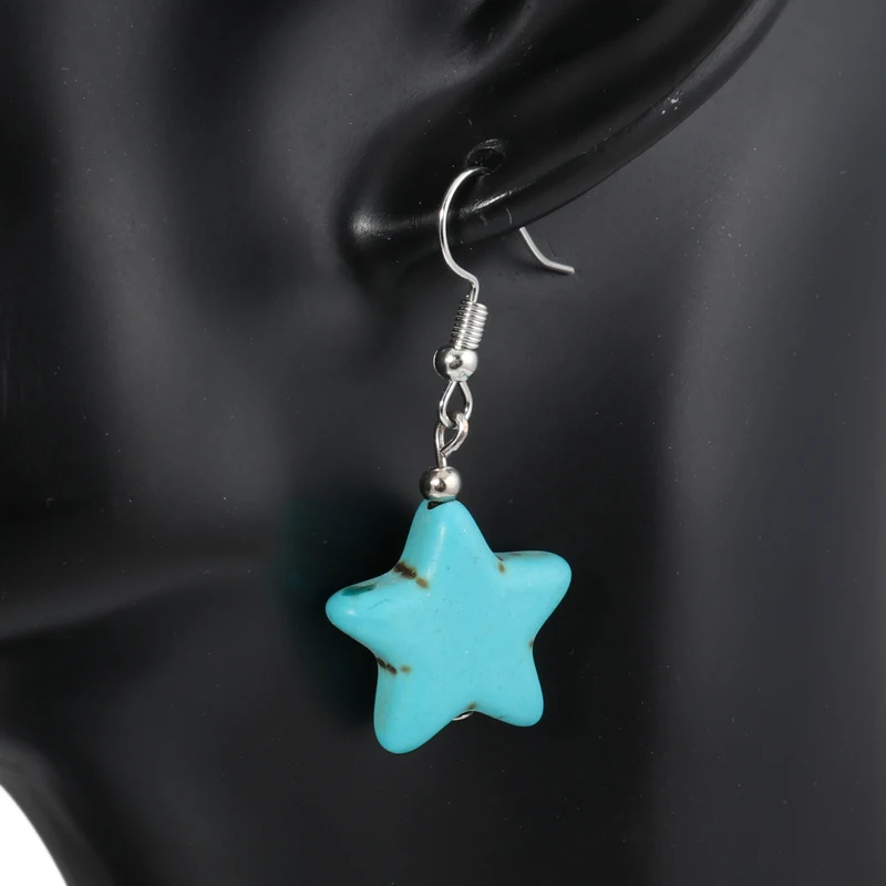 Серьги подвески женские из натурального камня в богемном стиле|Серьги-подвески| |