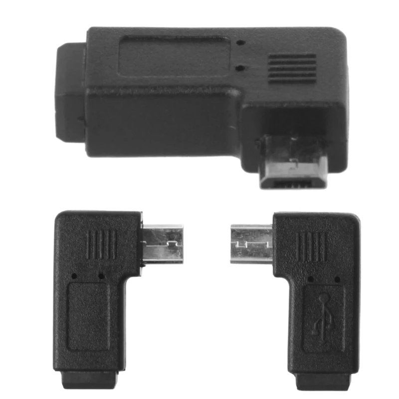 90 градусов левый и правый угловой мини USB 5Pin гнездо к Micro Мужской адаптер для