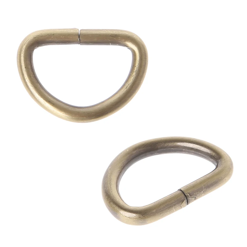 10 шт./лот металлическое полукруглое несварное D-образное кольцо Собачий Ошейник