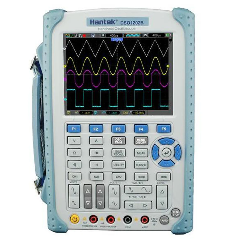 

Hantek DSO1202B 200MHz Handheld Digital Oscilloscope Multimeter Portable 2 Channel Oscilloscope 1GSa/s 8bit
