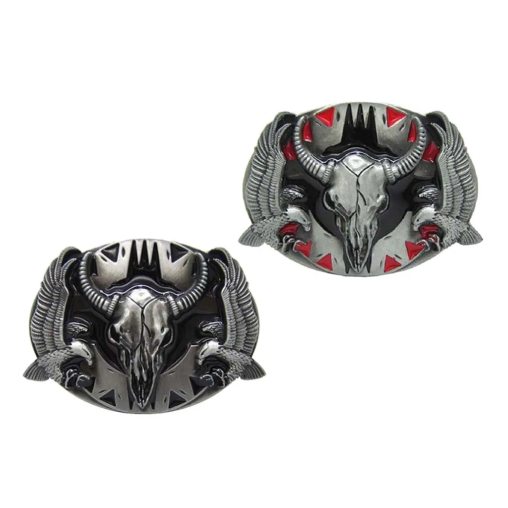 Орел 3D коровья голова ковбойский ремень в стиле вестерн пряжка мужской джинсовый