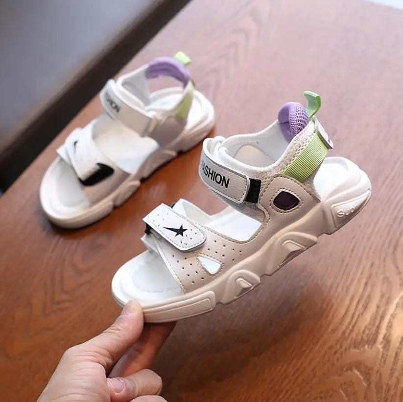 2021 летние детские сандалии из искусственной кожи повседневная обувь для