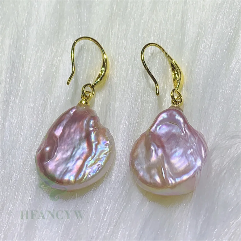 Цветные серьги в стиле барокко с жемчугом серьги-капельки из 18-каратного золота