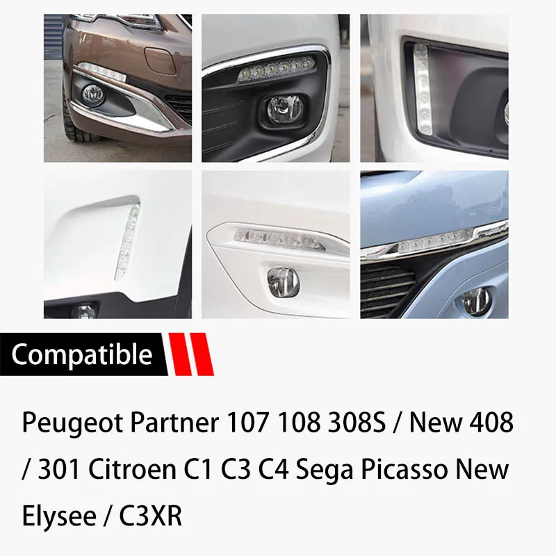 Baifar подлинный дневной ходовой свет DRL 9812662280 для peugeot 107 108 308 408 Citroen C1 C3 C4 Picasso Berlingo