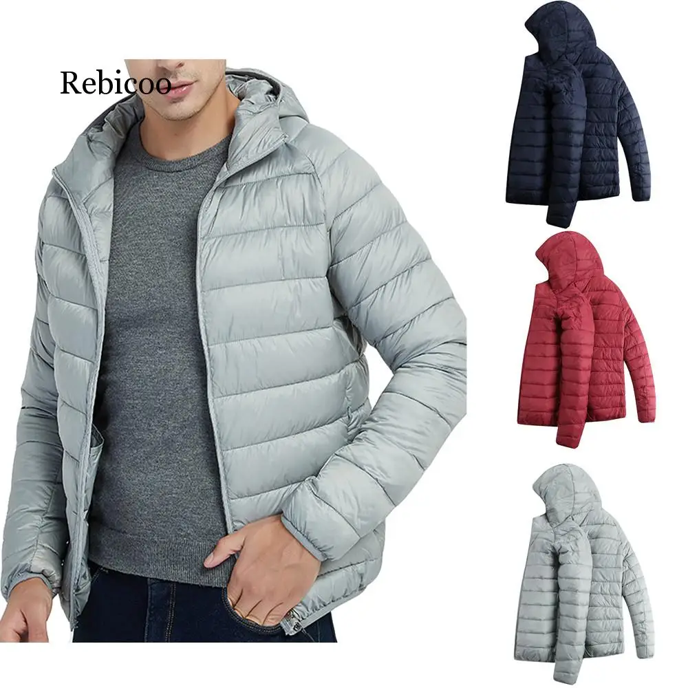 

Jacket men's autumn and winter style light coat jacket warm polyester casual men's jacket