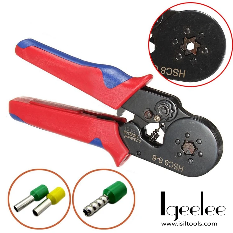 Складские мини плоскогубцы для обжима HSC86 6 0 25 мм2 23 10 AWG кабеля с концевыми