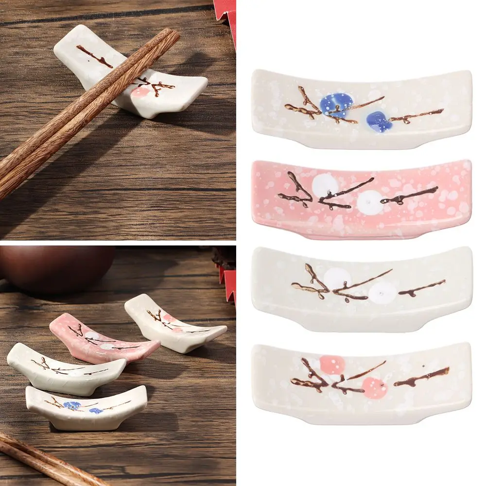 

1PC Creative Japanese Style Ceramics Chopstick Stand Spoon Fork Rest Chopsticks Holder Cutlery Stand Home Hotel Storage New