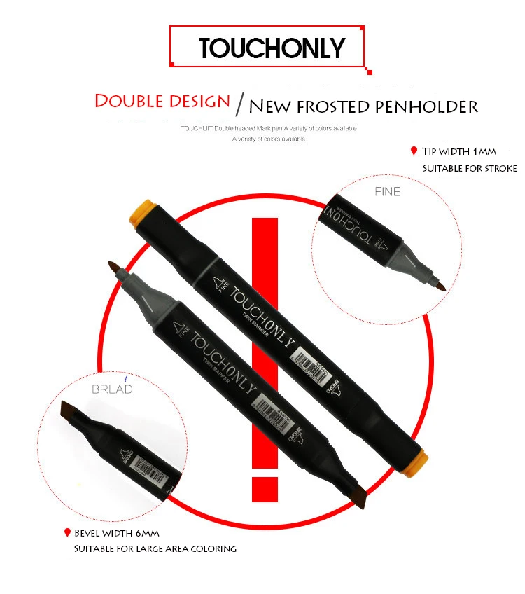 TOUCHONLY, двойное масло для головы, спирт, ручная роспись, маркер, многоцветный, 15 см, Студенческая живопись, дизайнерский набор, офисные товары для культуры