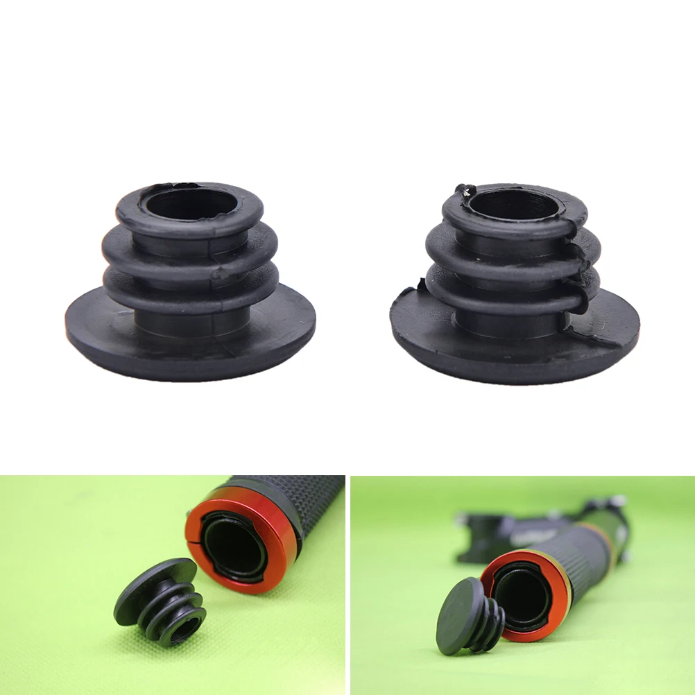 1Pair Black Cycle Road MTB Bike Handlebar End Lock-On Plugs Bar Grips Caps Covers Bicycle Parts | Спорт и развлечения
