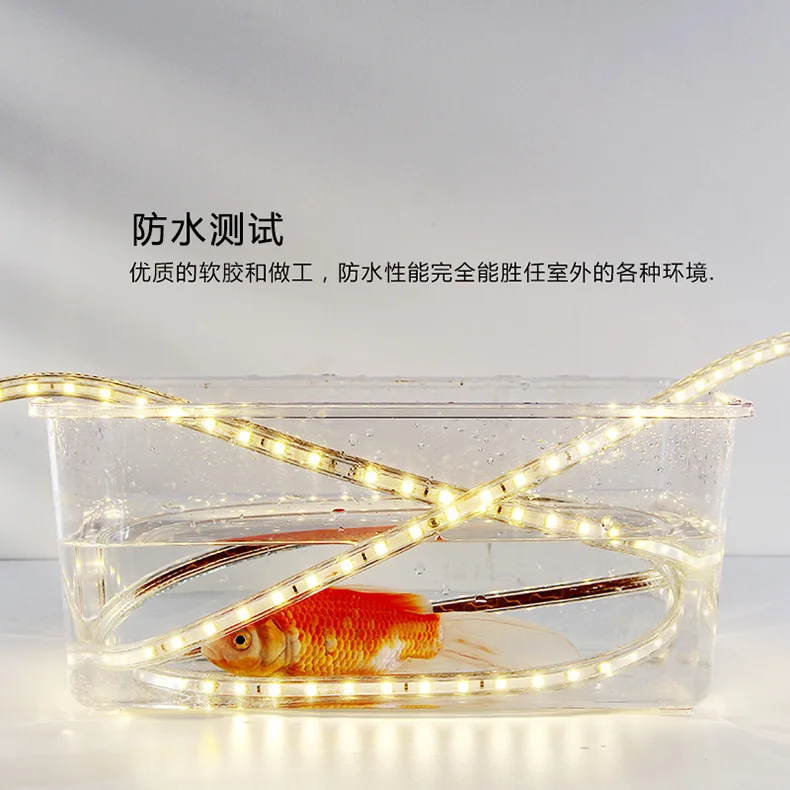 220v неоновый светильник s 60 светодиодов/m Led 5050 Tricrystal яркий Водонепроницаемый