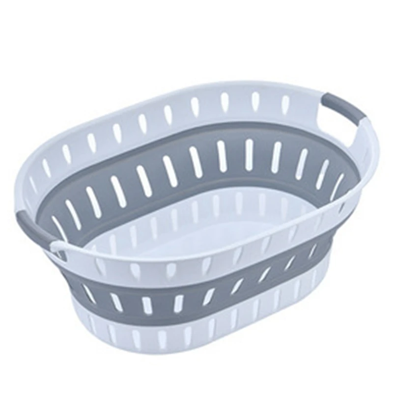 

Foldable Bathroom Laundry Basket Plastic Household Storage Organizer Dirty Clothes Dorm Hamper Laundry Basket