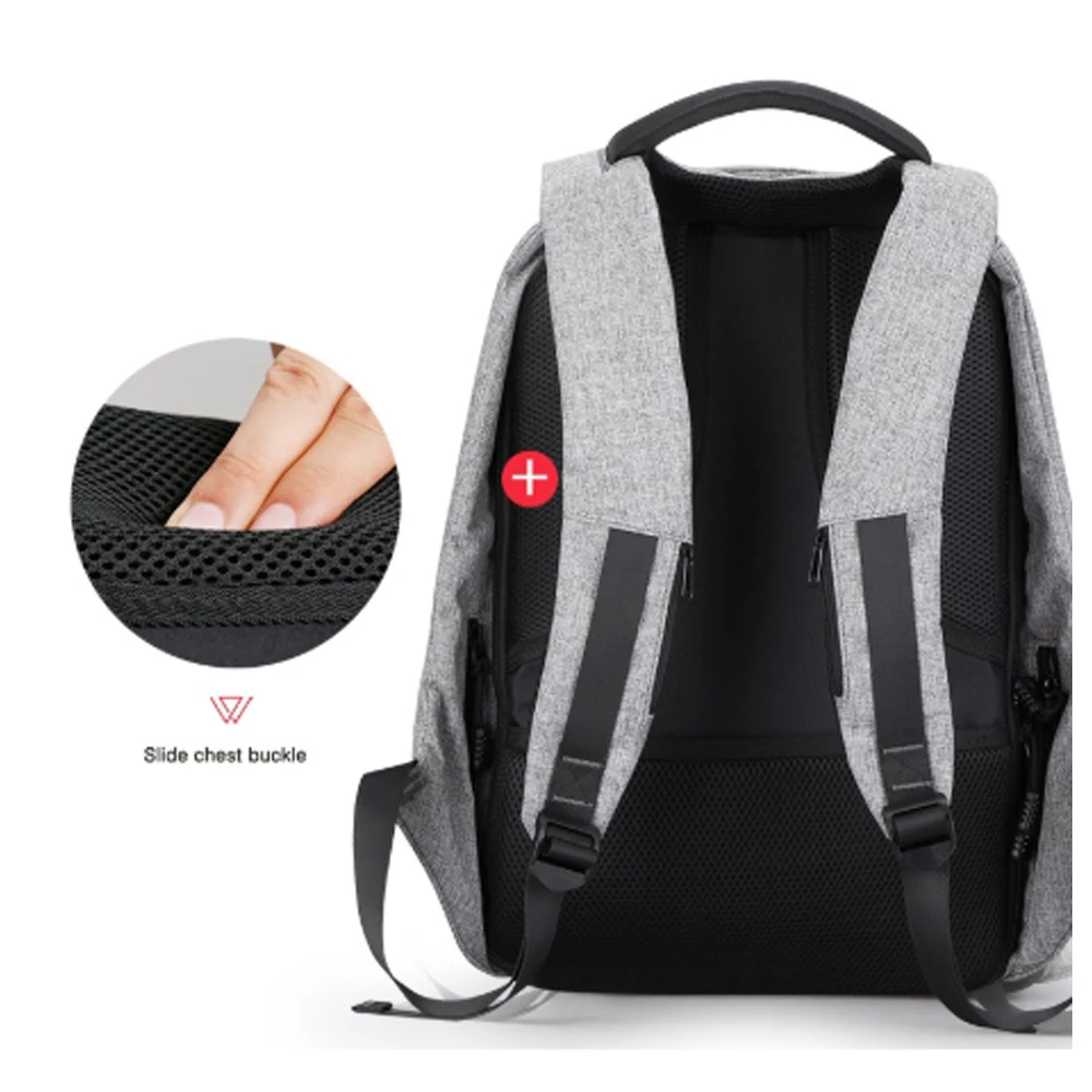 Мужской рюкзак 15 6 дюймов для ноутбука водонепроницаемый модный 180 градусов