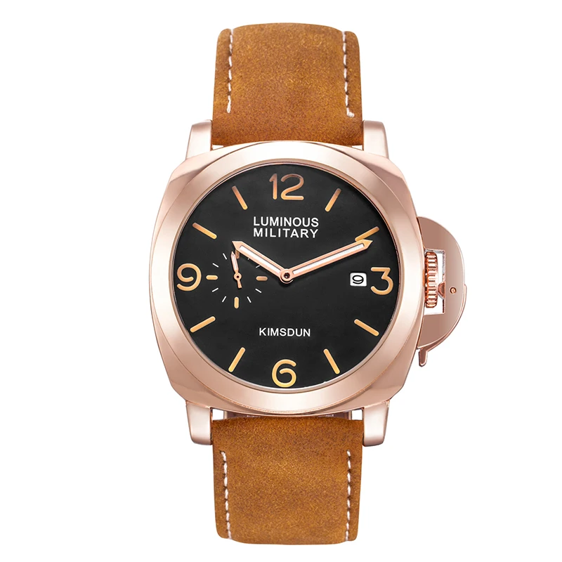 

Luxury Top Brand Sport Watch Men Waterproof Quartz Brown Leather Military Wrist Watch Men Army Clock Male relojes hombre hodinky