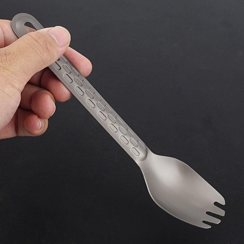 Титановая Ложка Spork для кемпинга ужина столовые приборы улицы Спортивная посуда