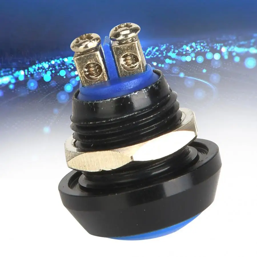 5 шт. Мгновенный Переключатель кнопочный переключатель сброса металла IP65 12 мм