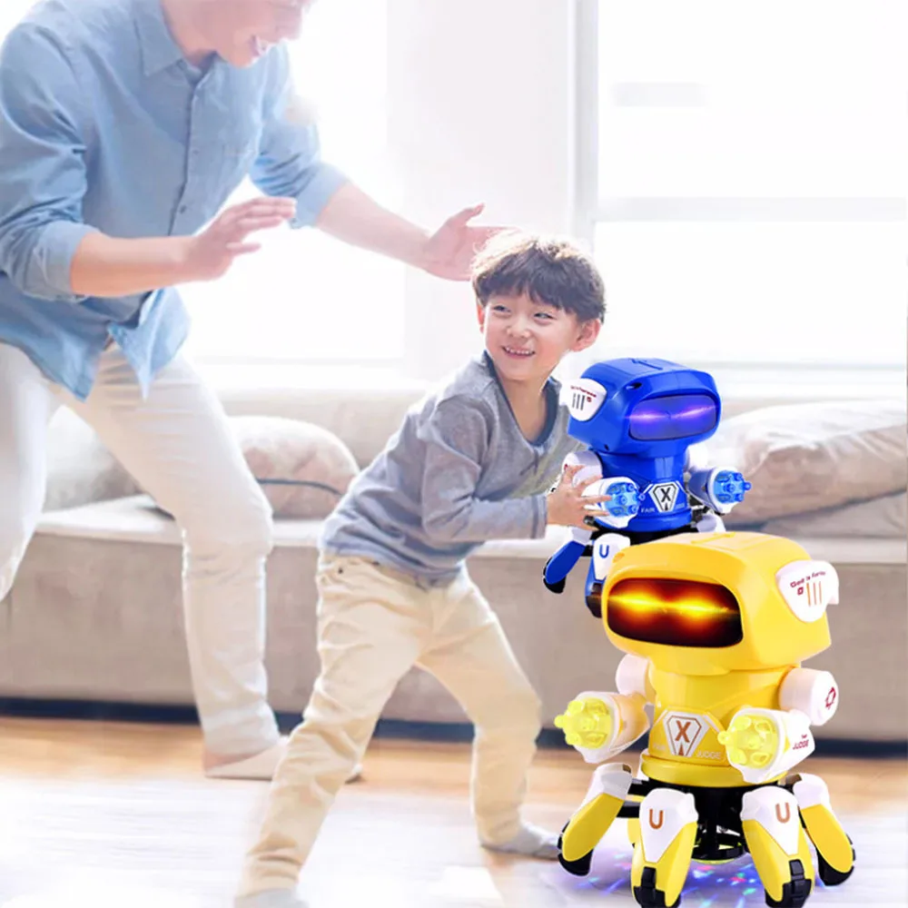 

Electric Six-claw Robot Toy Arming Swing Dancing Fish Small Music Children Shaking Toys With Lights Kids Birthday New Year Gift
