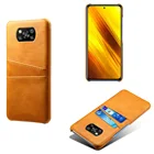 Новый ультратонкий кожаный чехол-накладка для Xiaomi POCO X3 NFC, Стильный чехол, деловой чехол с отделениями для карт, Карманный чехол для смартфона