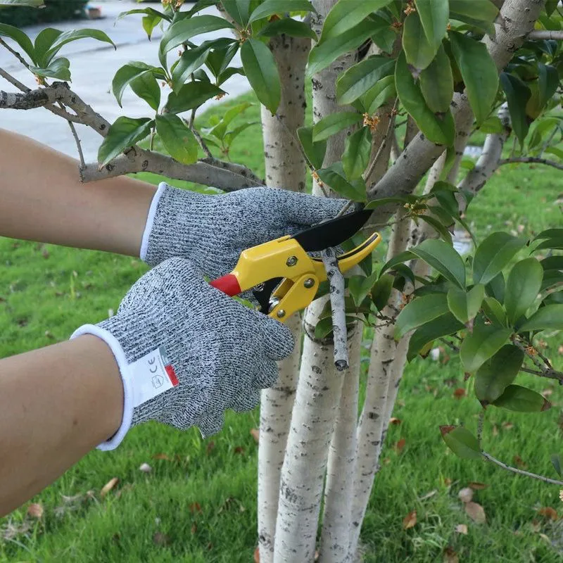 Перчатки сопротивления порезам, уровень 5 защиты, пищевой класс перчаток для кухни для садоводства, резки мяса, резьбы по дереву, защита рук на