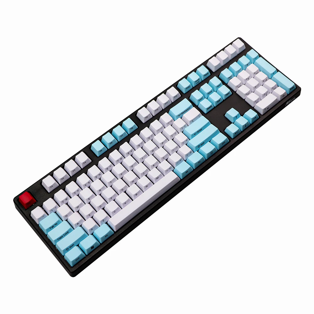 Cool Jazz белые и синие смешанные толстые клавиши PBT ANSI ISO макет 108 87 колпачки для