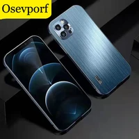 laser brushed case tpu frame hard metal back cover for iphone 13 12 11 pro max x xs max precise hole lens protection shell funda
