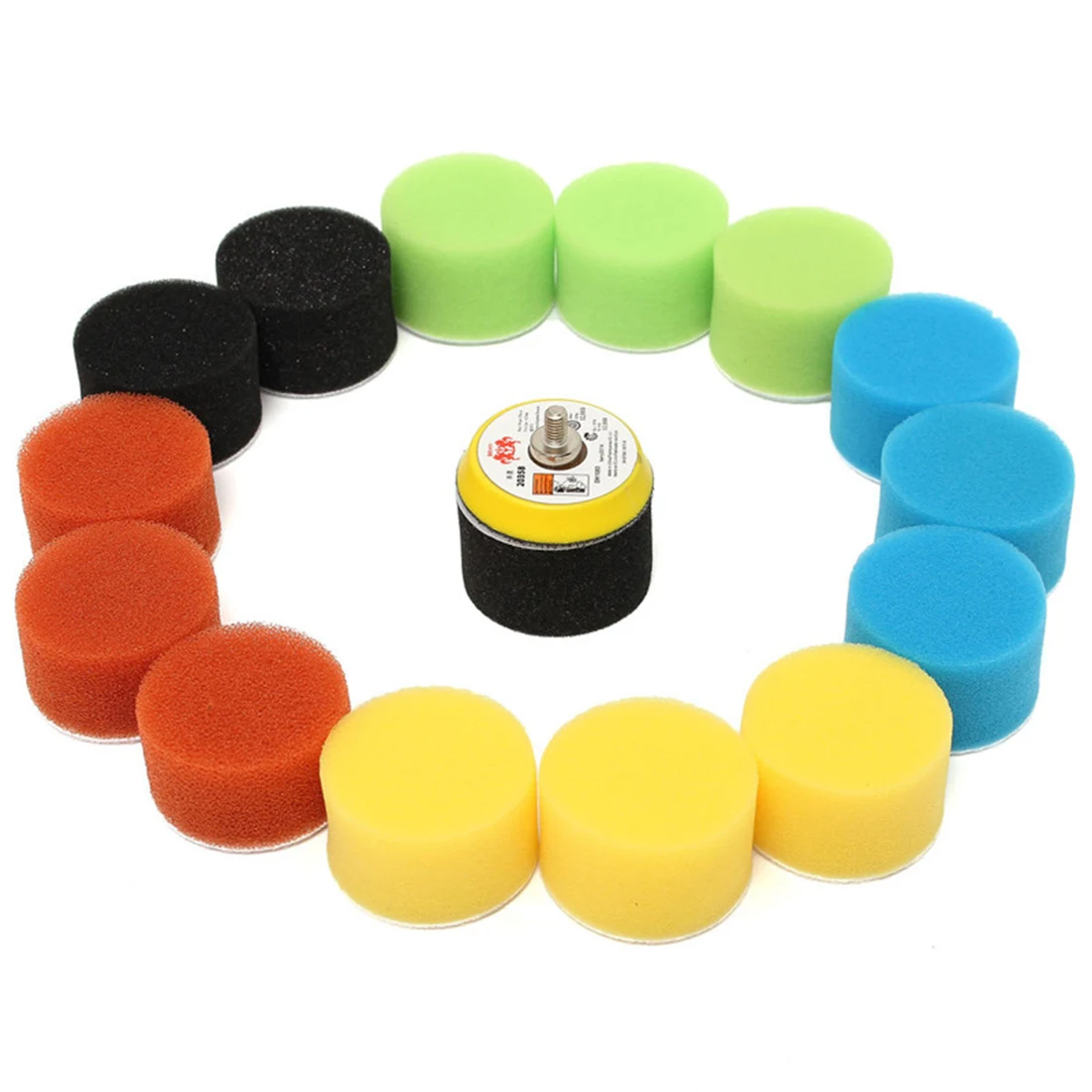 

16pcs Sponge Polishing Pad For Car Polisher 2 Inch 50mm Waxing Buffing Tool Kit For Car Beauty Polishing Waxing Glaze Tool Set