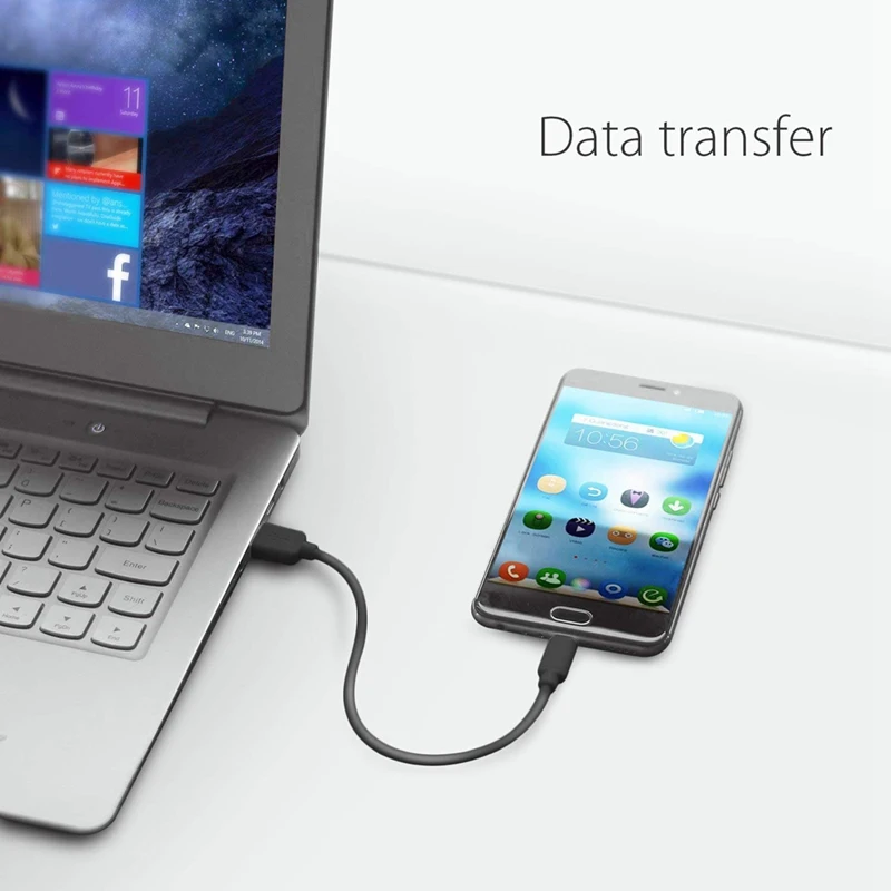 Короткий Micro USB кабель (25 см) Мини Android зарядный для внешнего аккумулятора Samsung Huawei