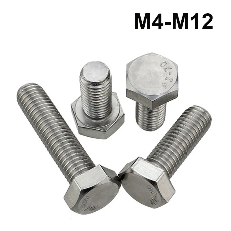 

304 Stainless Steel Left Thread External Hex Screws Anti-tooth Reverse Bolts M4 M5 M6 M8 M10 M12