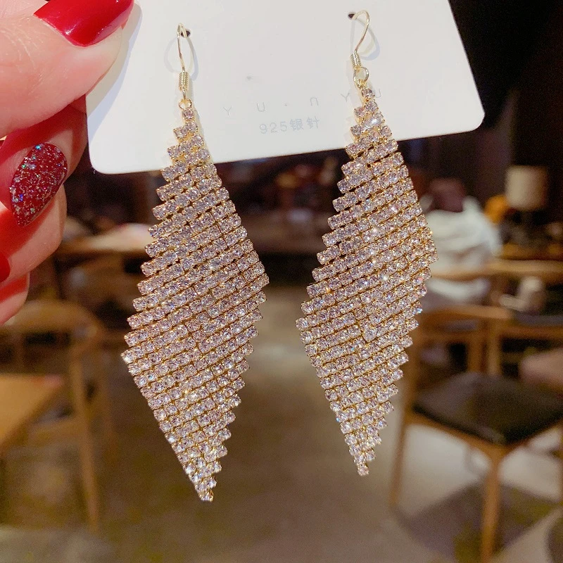 Женские серьги-гвоздики в стиле ретро серьги с длинными подвесками виде темных