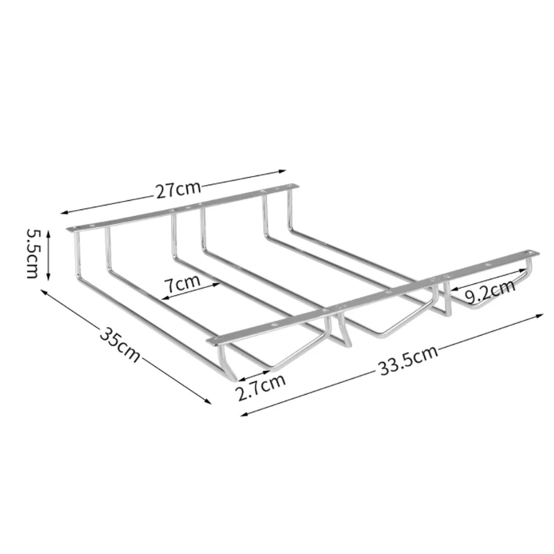 Подвесная стойка для Винных Бокалов под шкаф вешалка посуда | Дом и сад