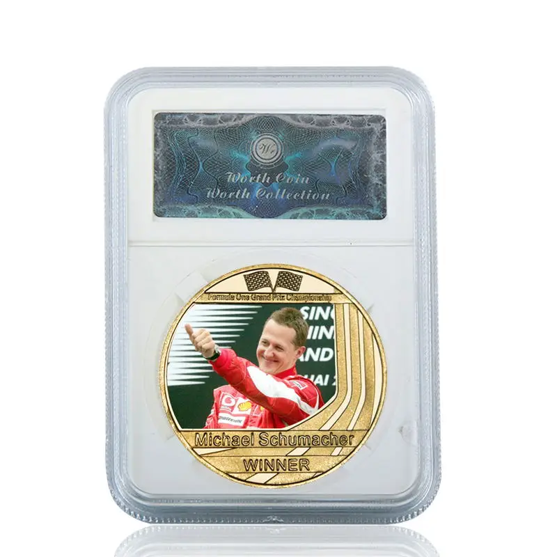 Позолоченные памятные монеты чемпиона мира водителей спортивные коллекционные