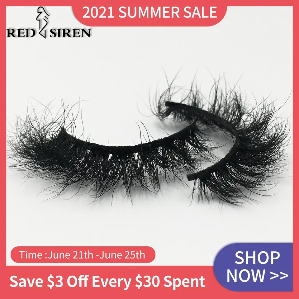 Красная сирена норковые ресницы 3D серо коричневого цвета 100% тестировалось на