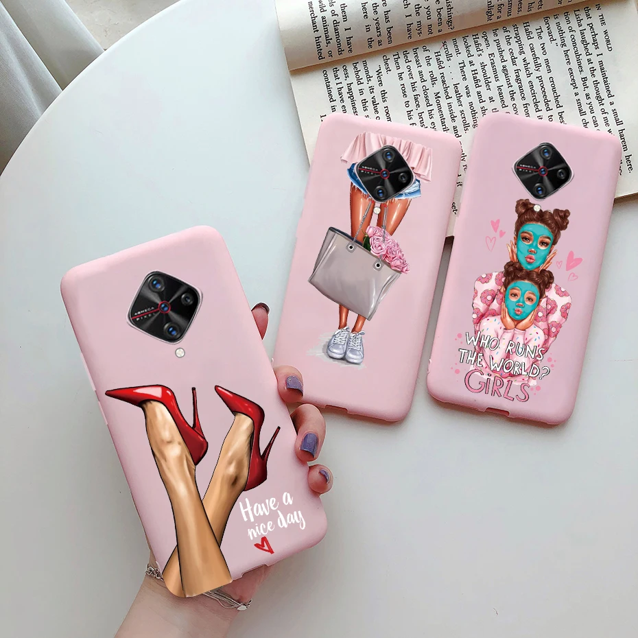 ДЛЯ Vivo S1 Pro Чехол 1920 для V17 Россия V1945A V 17 1909 задняя окрашенная силиконовая