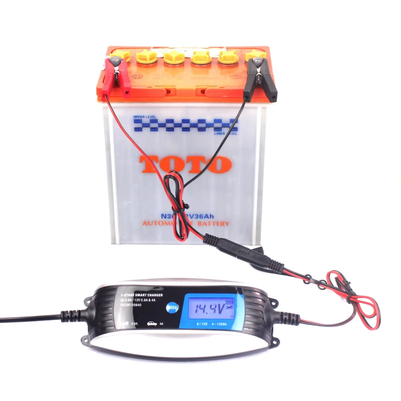 

6V / 12V Full Motorcycle Car Battery Charger Adapter Power Pulse Repair Charger Lead Acid Battery Chargers Digital LCD Display