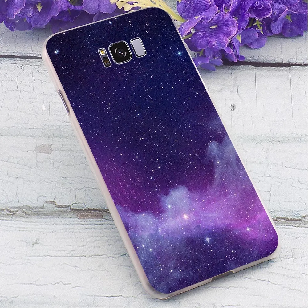 Чехол для телефона Samsung Note 8 Interstellar Purple Space Star 9 M10/M20/M30 Galaxy S6/S7 Edge S8/S9/S10 Plus S10e|Бамперы|